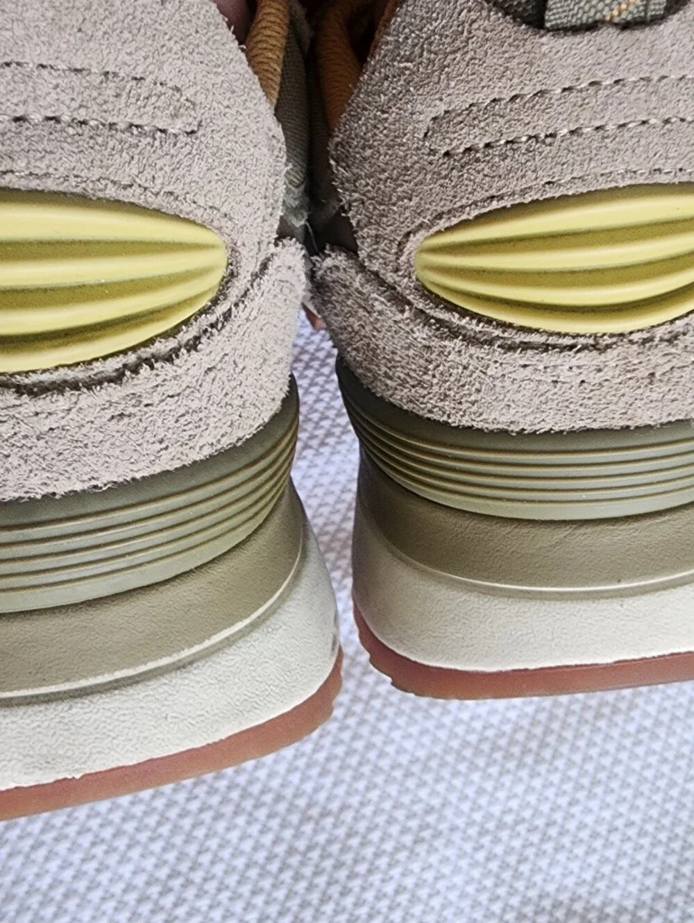 Merrell Men’s Lace-Up Sneakers in Brown and Tan with Olive Accents